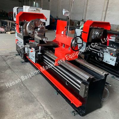 Manual Gap Bed Horizontal Lathe Yüksek Hızlı Hassas Fren Disk Döviz Makinesi