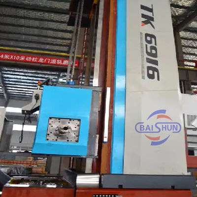 Yüksek hassasiyetli yüksek katı metal CNC Bor ve freze makinesi yatay beyaz ve mavi