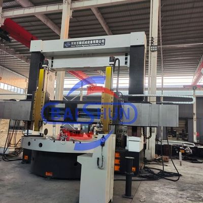 PLC kontrolü ve dokunmatik ekran ekranı ile metal işleme için CNC dikey torna makinesi