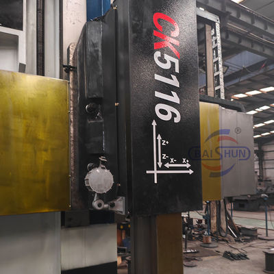 Büyük Seyahat Cnc Tek Sütun Dikey Turret Dönüştürme Makinesi