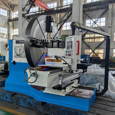 Büyük çaplı flange diski yüzeyi büyük başlı torna makinesini döndürüyor
