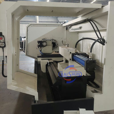 Çifte Chuck Yatay Fanuc CNC Boru Dönüştürme Dönüştürme Makinesi Metal için