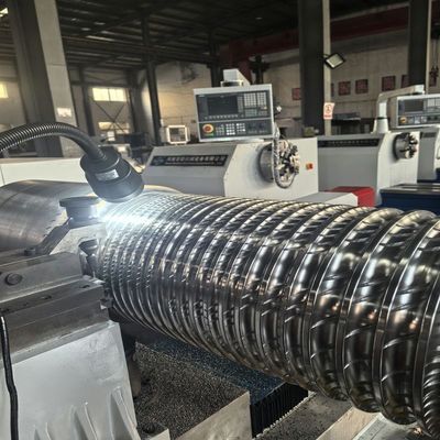 Metal İşleme Çelik Roller Ribble Grooving CNC Roll Notching Yapma Makinesi