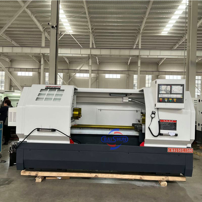 Yüksek hassasiyetli düz yatak CK6150 Döner Döner CNC Yatay Döner Makinesi