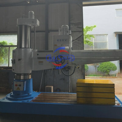 Electrical-Hydraulic Radial Arm Drilling Machine with 80mm Max Drilling Diameter, 450mm Spindle Travel, and 360° Rotation Angle